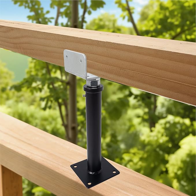 2 Pack U-Shaped Floor Jack - Adjustable Steel Beam Support for 4x2, 4x4, 4x6 Joists Heavy Duty Screw Jack with U-Head Telepost & House Jack.6-8.5 Inch Adjustment Range.