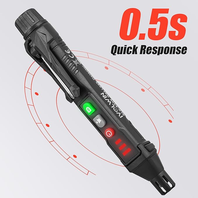 2 in 1 Gas Leak Detector, IVOLWIN Natural Gas Leak Detector with Foldable Screwdriver, Audible & Visual Alarm, Portable Gas Detector for Home Natural Gas, Methane, Propane and Combustible Gases