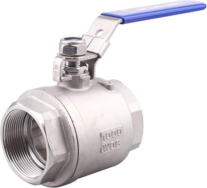 DERNORD Stainless Steel 304 Ball Valve, Full Port Heavy Duty for WOG with Locking Device (2" NPT)