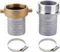 EASTRANS Aluminum Pin Lug Hose Fitting Set, 3" Hose Shank Coupling Set with 2 Clamps