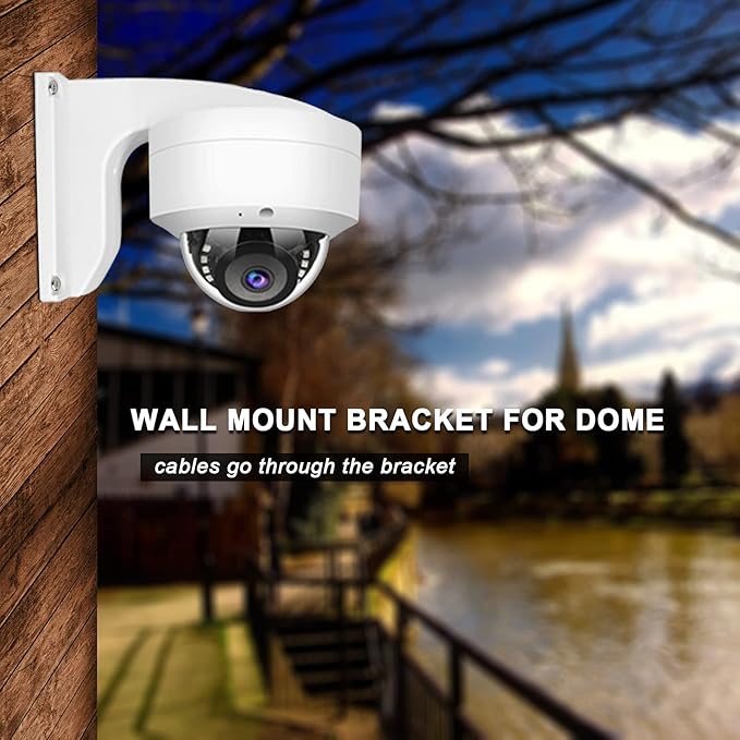 WiTi 4.7 inches Wall Mount Bracket for Dome Security Camera,Deep Base Junction Box Cable Management Mounting Case, CCTV IP Surveillance Cameras Holder Metal Solid Outdoor Indoor