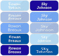 KYTRA Personalized Name Labels for Kids 120 Stickers for Daycare & School Supplies, Clothes, Toys, Lunchboxes and More - Waterproof, Laundry, Dishwasher & Microwave Safe, Made in USA (Ocean)