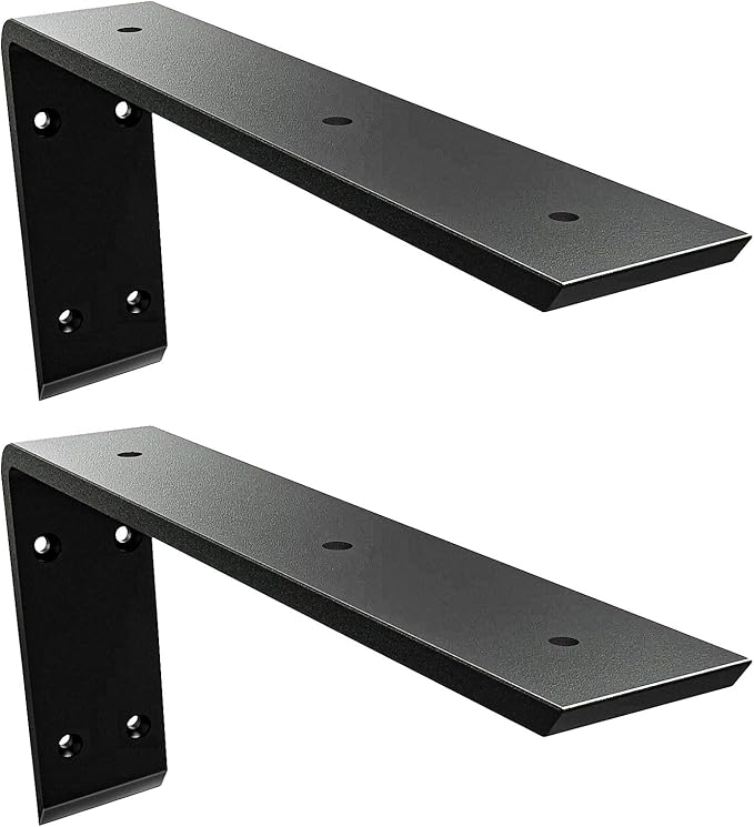 Countertop L Brackets 20 Inch Heavy Duty Granite Countertop Bracket 0.4 Inch Thick 20"x8"x2.5" Hidden Countertop Support Brackets for Quartz/Granite/Wood/Concrete/Laminate Countertops (2pack)