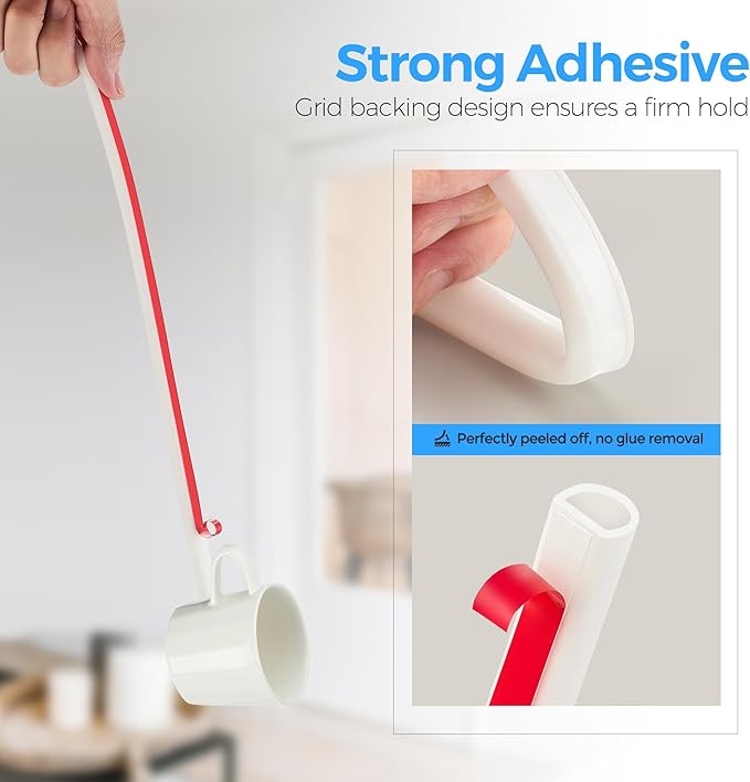 Silicone D-Shaped Weather Stripping Door Seal, 23FT Self Adhesive Door Insulation Strip, Fits Gaps up 1/8" to 1/4", for Door Frame & Window Seal (White, 3/8" W × 1/4" T)