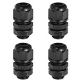 MECCANIXITY 4 Pcs M16 Cable Gland, 6-10mm Wire Hole Waterproof Nylon Joint for Cable Fixing, Wiring, Repairing, Gland Replacement, Electrical Appliances, Black