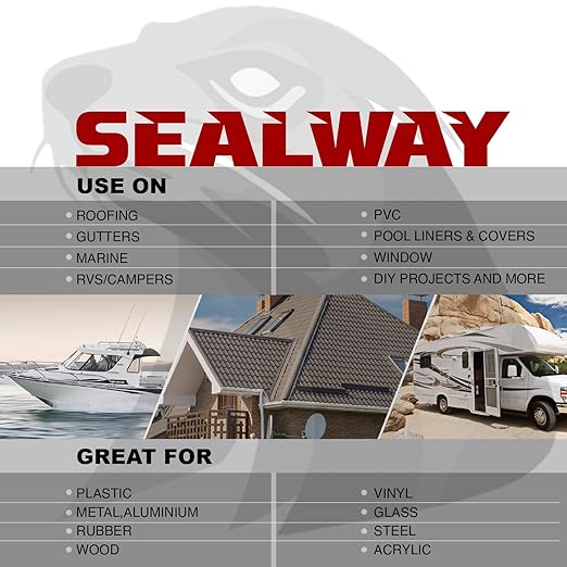Silver RV Roof Sealant Tape, 8" x 10' Waterproof Repair Seal Tape – Extra Thick, UV-Resistant, Weatherproof Patch for Permanent Leak Sealing on RVs, Trailers, and Mobile Homes