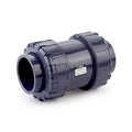 HYDROSEAL Sharkfellow 3’’ PVC True Union Ball Check Valve with Full Port, ASTM F1970, with EPDM Seals, Corrosion-Free, Service Free, Rated at 200 PSI @73F, Gray, 3 inch Socket (3'')