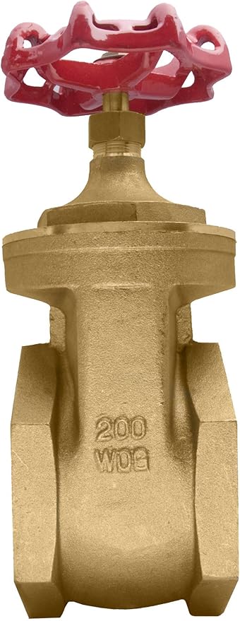 4" Brass Gate Valve - 200WOG, FxF NPT