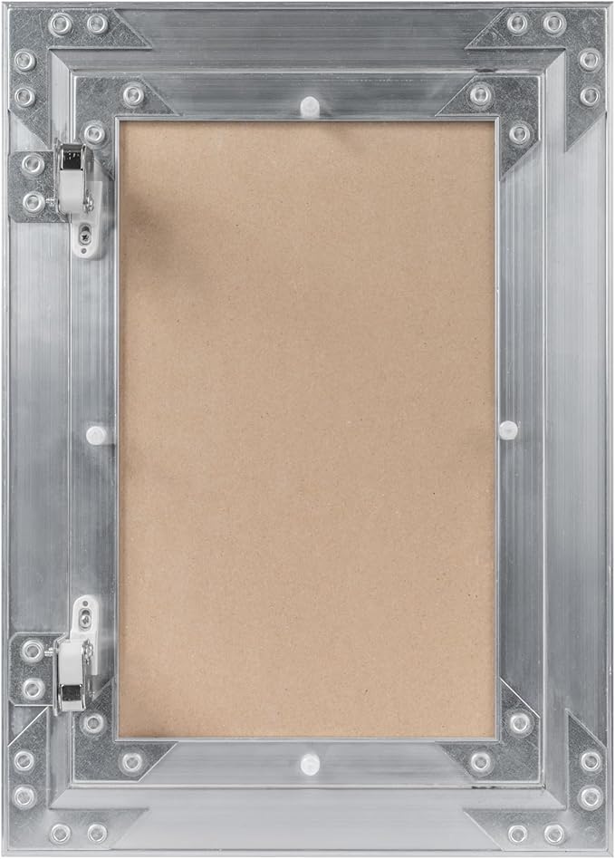 Vent Systems 8" x 12" Inch Aluminum Drywall Access Panel – Recessed Metal Rectangular Inspection Door for Wall, Ceiling, Plumbing, HVAC System – Indoor Use for Home, Garage, Office Renovation, Repair