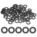 100-Pack M5 Flat Washers, Metric 10mm OD 1mm Thick 304 Stainless Steel Washers for Bolts Screws Nuts for Automotive/Machinery/Furniture, Flat Metal Washers [Black Galvanized]