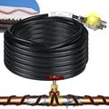 Kingdder 6FT - 48FT Heat Tape for Water Pipes Thermostat Self Regulating Heating Cable with Power Indicator Plug Built-in, Heavy Duty Heating Cable for Pipe Freeze Protection, 120V 8W/ft(1 Pcs,36 Ft)