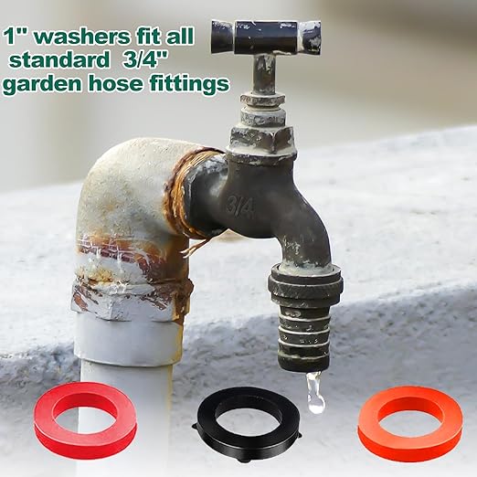 158 Pcs Faucet Rubber Washers and Garden Hose Gasket Assortment Kit for Assorted Outdoor Faucets Stem Worn and Plumbing Garden Shower Hose Washer Seal Repair