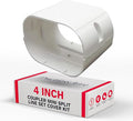 DuctlessAire Mini Split Line Set Cover - Lineset Covers for Mini Split Condenser, Central Air Systems, HVAC, Heat Pumps and More - AC Unit Cord Protector - Air Conditioner Accessories (4" Coupler)