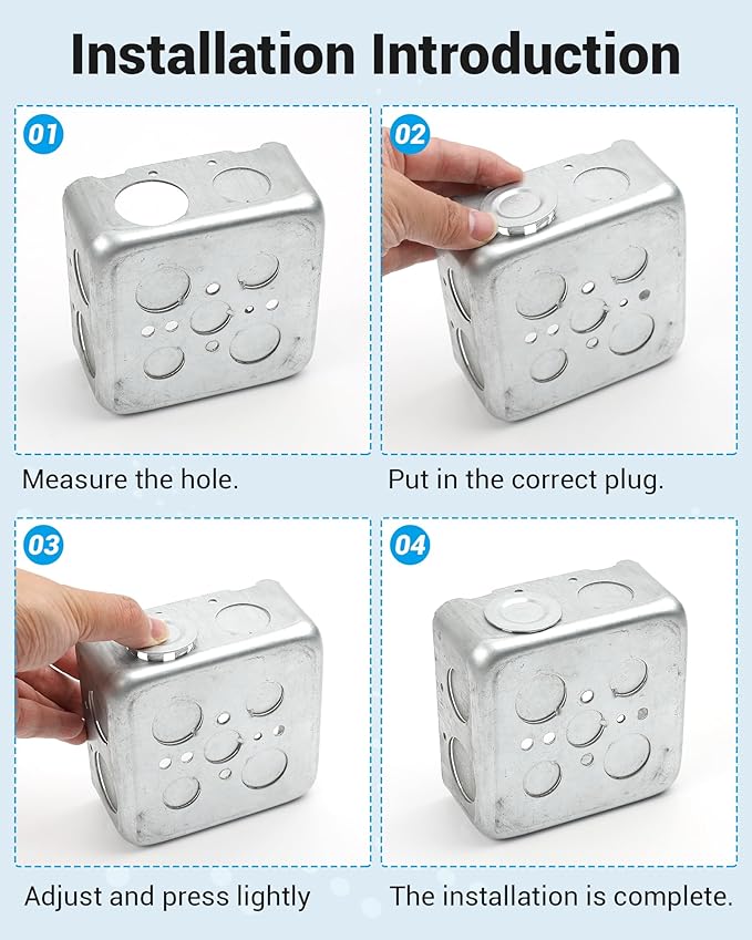 12 Pcs 1 inch Knockout Seal Electrical Box Knockout Plugs Removable Seals for Conduit Pipe Assorted Sizes to Suitable Unused Electrical Box Openings