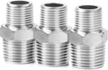 ChillWaves 304 Stainless Steel Pipe Fitting, Reducer Hex Nipple 1" NPT Male x 3/4" NPT Male Thread Adapter(3-PACK)