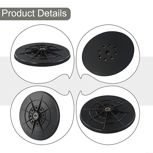 Drywall Sander Backing Pad 9 Inch Sanding Disc Support Plate with 8 Holes Hook&Loop Grinding Polishing Sanding Disc Foam Cushioned Base Mount for Dustless Sanding System Attachment(Hard Spong)