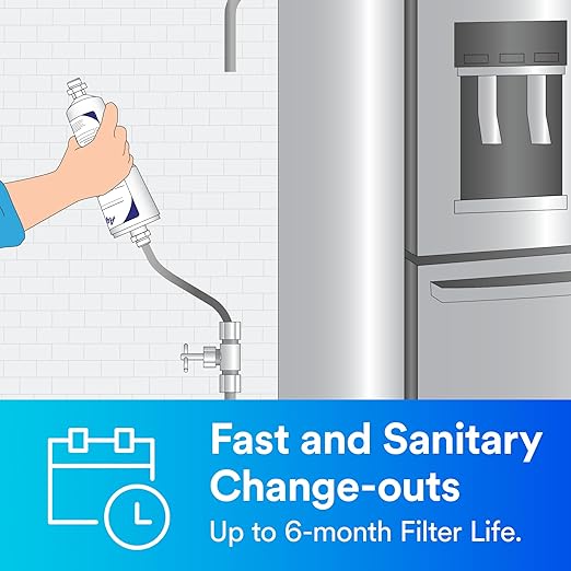 Aqua-Pure AP717 In-Line Water Filter for Refrigerator, Ice Maker and Drinking Fountains, Inhibits Scale Build-Up, Removes Sediment, Chlorine Taste and Odor