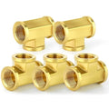 TAISHER 5PCS Brass Tee Fitting, 3/8" x 3/8" x 3/8" NPT Female Pipe Fittings