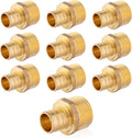 (10-Pack) PEX Fittings, Pex 1"x1" Male Threaded NPT Adapter, Brass Crimp Fittings, for PEX Tubing Pipe Plumbing, ASTM F1807(PEX1807278)