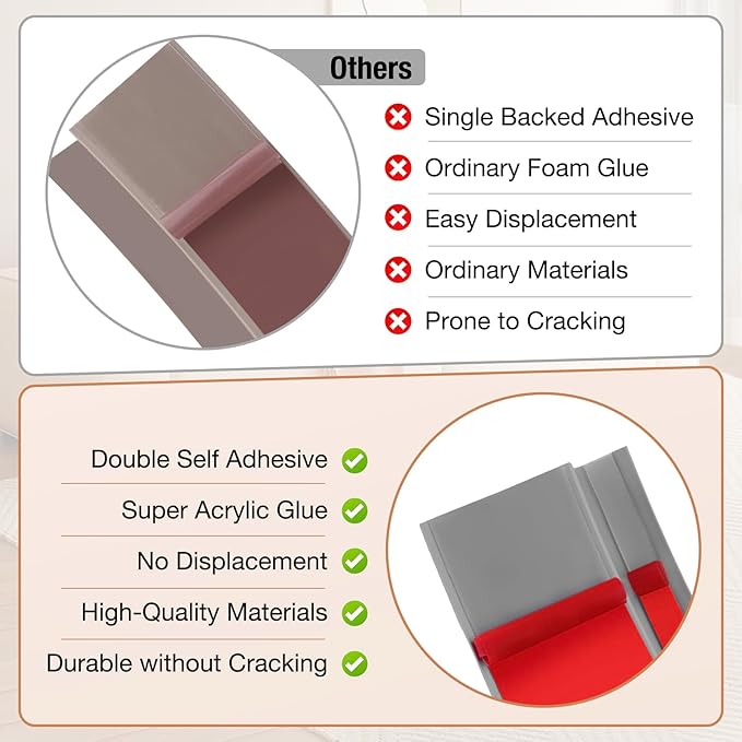 Floor Transition Strip Self Adhesive Vinyl Door Threshold for Doorways Carpet Edging Trim Overlap Edge Reducer for Laminate Floor, Carpet, Tile (Gray, 2/5" to 3/5", 3.3Ft)