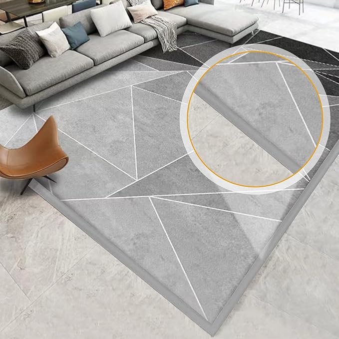 Floor Rubber Transition Strip Self Adhesive Carpet to Tile Transition Strip Edging Trim Strip for Threshold Transitions with a Height Less Than 5 mm/0.2in (Grey, 16.4FT)