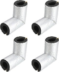 PATIKIL 3/4" Elbow Insulation Tubing, 4Pcs Self Adhesive Water Pipe Insulation Tube Foam Tubes Sleeve Cover Wrapping with Aluminum Foil for Heat Preservation Freeze Protection, Black
