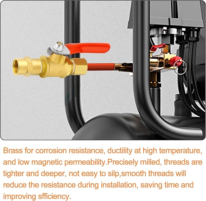GASHER 2PCS Brass Pipe Fitting, Reducer Adapter, 3/8-Inch Female Pipe x 3/8-Inch Female Pipe