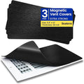 Magnetic Vent Covers, Extra Strong Magnets, Black 5.5" x 12" (3 Pack) Ultra Thick 60mil, Complete Seal, Air Vent Covers for Home Floor, Ceiling, Wall Registers, HVAC, AC, and Heater Vents