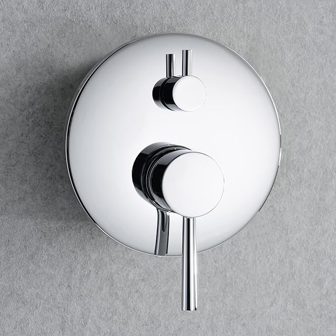 sumerain Tub and Shower Faucet with Valve, Shower Tub Kit with Pressure Balance Valve, 8 Inch Rain Shower Head and Waterfall Spout Chrome Finish