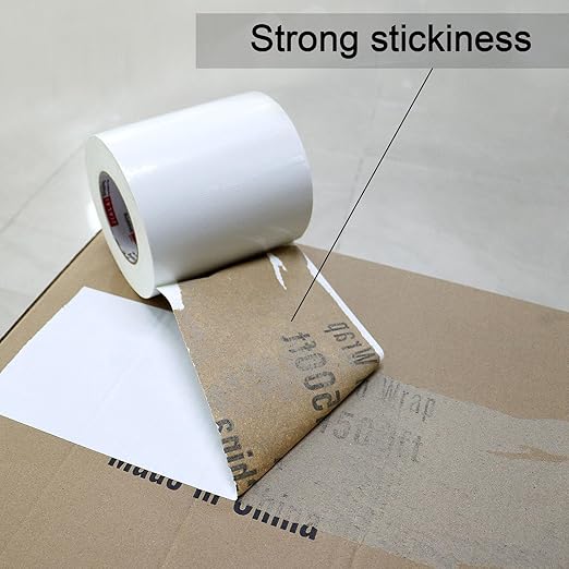 Wide Duct Tape, Industrial Grade 30Yards (90 ft) Wide 6'' Tape Duct, 9 Mil Heavy-Duty, Waterproof, Strong, Flexible, No Residue, for Crafts & Home Improvement (White, 6'' x 90ft)
