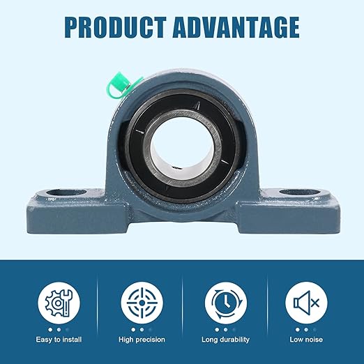 4 Pack UCP206-20 Pillow Block Bearing 1-1/4 inch Bore Mounted Pillow Block Bearings Industrial Grade Self Alignment