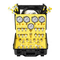 Hydraulic Pressure Test Kit with 5 Gauges 12 Test Couplings.14 Tee Con nectors.5 Test Hoses,Hydraulic Gauge Kit with Sturdy Carrying Case for Excavator Construction Machinery