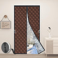 gulrear 38"x83" 3-Layer Thermal Door Insulation Curtain & Temporary Door Insulation Cover for Winter with Reflective Aluminum Foil – Blocks Cold and Heat,Magnetic Curtain for Easy Entry and Exit