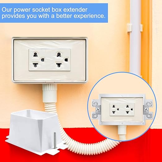 100PCS BE1-2 Electrical Outlet Box Extenders with 200PCS Screws, (1-Gang)Electrical Power Outlet Box Extender，Single Gang Box Extender Electric Box Extender 1 Gang Power Switch Receptacles Accessories