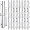 24 Pack Scaffolding Coupling Pin 9"L Heavy Duty Scaffolding Coupling Pin with 1" Collar and 48 Spring Retainers Locking Pins Scaffold Connecting Rod Accessories(1-1/4"od)
