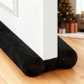 Adjustable Under Door Draft Stopper, 30"-36" Double Side Block Design, Windproof Seal,Noise Blocker, Blocks Cold Air, Draft, Dust, and Light -Black
