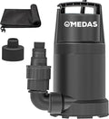 MEDAS Portable Sump Pump for Swimming Pool, Garden Pond, Basement Water Removal with 10ft Power Cord 1/2HP