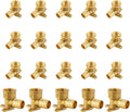 (20-Pack) PEX Fittings, Pex 3/4"x1/2" Female Threaded NPT Drop Ear Elbow Adapter, Brass Crimp Fittings, for PEX Tubing Pipe Plumbing, ASTM F1807