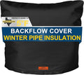 Backflow Preventer Cover Insulated (5˚F) - 40" W x 36" H Backflow Cover for Winter Pipe Freeze Protection - Sprinkler Covers for Outside, Double Wall Insulation Cover Black