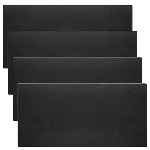 Rocaris 4 Pcs 6 X 12 X 1/4 Inch A36 Steel Plate Hot Rolled, Steel Base Plate for Construction Boards, Structure Support, Weldable Square and Industrial