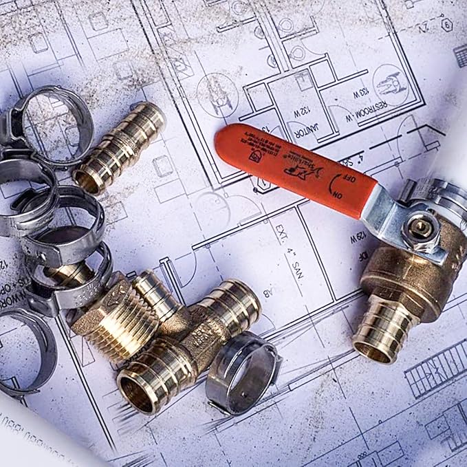 50 Pack 1 Inch PEX Cinch Clamp Rings, Stainless Steel Pex Fittings Crimp Rings Pinch Clamps for PEX Tubing Pipe Fitting Connections (1 Inch)