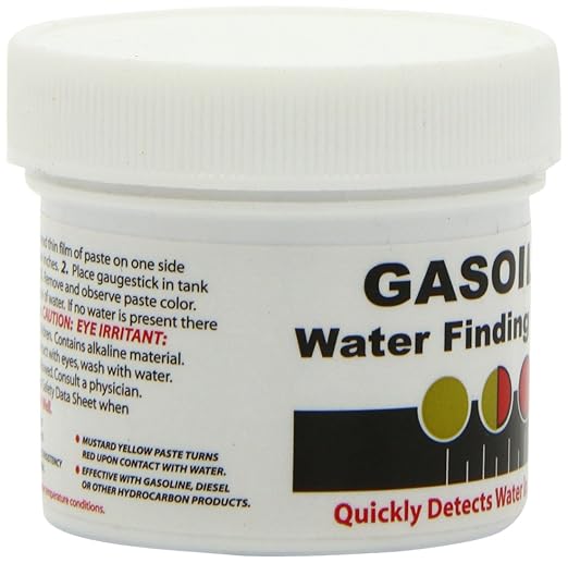 Gasoila Water Finding Paste - Fuel Water Detection Gasoline, Diesel, Kerosene, Petroleum | 2.5 oz Jar | Quick Color Change | Reliable & Easy to Use | Ideal for Fuel Storage Tanks & Non-Ethanol Fuel