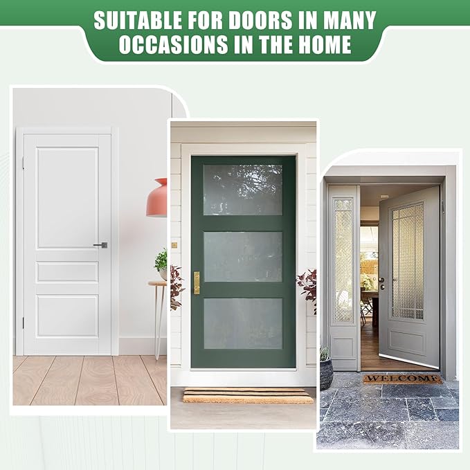 Door Draft Stopper, Cuttable Concealed Kerf/Channel Fit Under Door Seal, Draft Stopper Threshold Seal Bottom of Door Weatherstrip Kerf Weather Stripping Doors 39” Length (White, 39 inch)