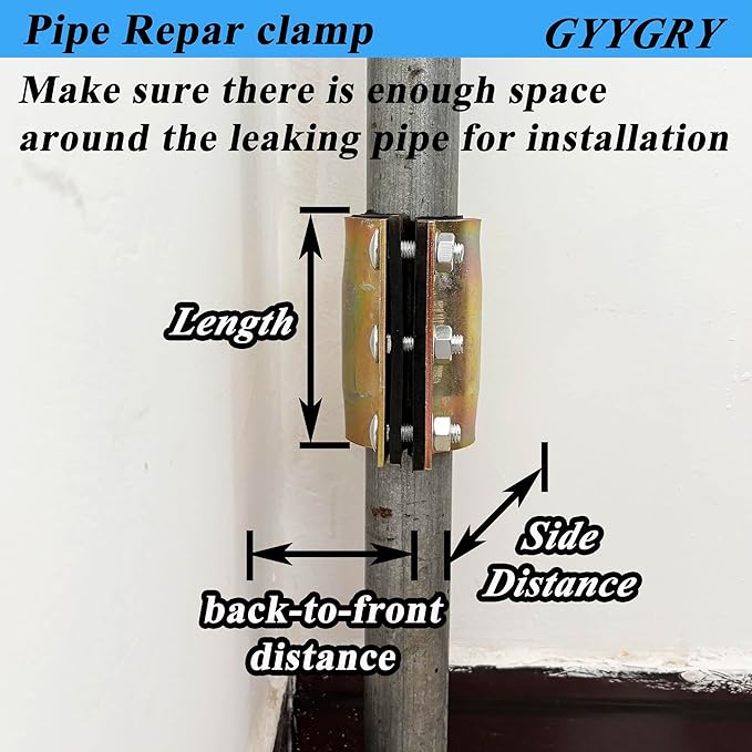 Water Pipe Repair Clamp,Outer Diameter of Applicable Pipe is About 1.06 inch,Leak Sealer for Pipes and Plumbing,Length About 4 inch,Suitable for PE/PPR Pipe,Steel/Iron Pipe