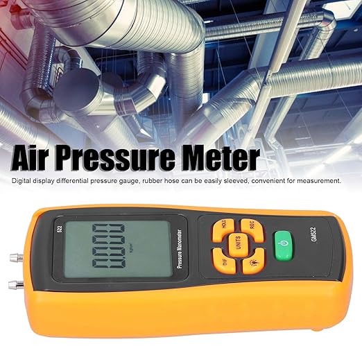 Digital Differential Pressure Manometer Air Pressure Meter with USB Interface for HVAC Fans Blowers Filter Resistance Measurement