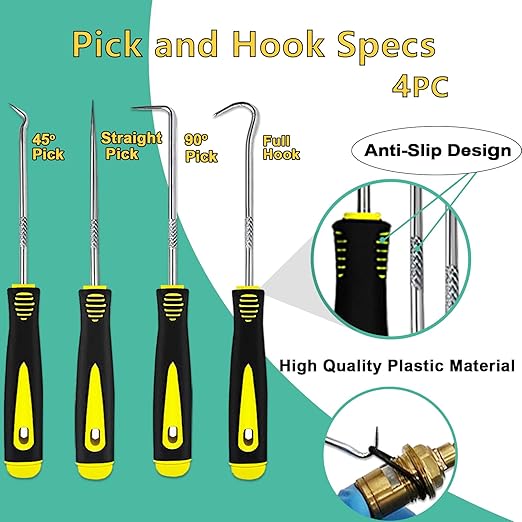 1540 Pcs 32 Size O-Rings Kit Nitrile Rubber O Ring Assortment with 4 Hook Set for Various Car Auto Vehicle Repair Plumbing Pressure Washer Air or Gas Sealing Connections Resist Oil and Heat