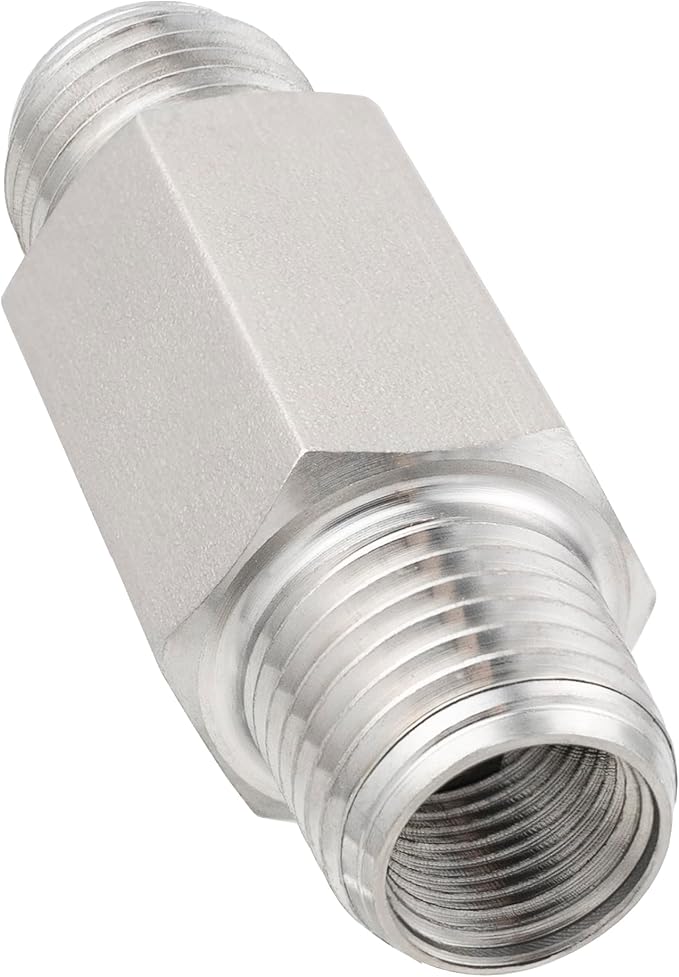 Yoebor 304 Stainless Steel Detachable Check Valve One Way Non-Return Valve for Water Oil Gas, 1pc (Mnpt x Mnpt, 1/4")