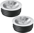 Dreyoo 2 Pcs 4 Inch End of Pipe Gripper Mechanical Plug, Steel Drain Pipe Cover with Galvanized Screw and Wing Nut for Outdoor Sewer Cleanout Drain