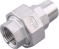 Cast Pipe Fittings Union - 1/2" NPT Female x 1/2" NPT Male Stainless Steel 304 Fitting,Class 150