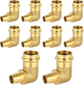 10-Pack HeSun Copper Press Fitting Elbow, 1" PRESS X 3/4" PEX-A F1960 Expansion Elbow, LF Brass